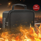 Y166 Document Organizer Bag 4-Layer Large Space Fireproof Zipper