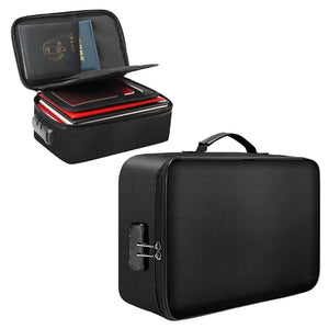 Y166 Document Organizer Bag 4-Layer Large Space Fireproof Zipper