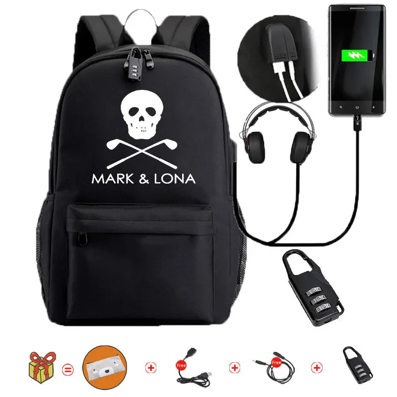 Y2K Backpack Girls Boys Butterfly Print Book Bag Large Capacity USB