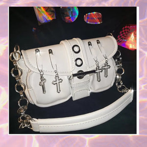 Y2K Girls Small Shoulder Bags Women PU Leather Crossbody Handbags