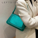 Y2K Style Bling Bling Leather Small Shoulder Side Bags for Women