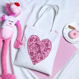 Y2K Angel Print Canvas Bag Large Capacity Shoulder Handbag