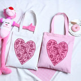 Y2K Angel Print Canvas Bag Large Capacity Shoulder Handbag