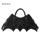 Y2k Dark Cobwebs Tote Handbag Shoulder bag Women Casual Tote Solid Shopping