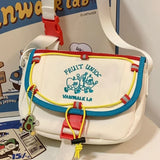 Y2k Girl Vintage Embroidery Shoulder Bags Women Harajuku Street Style
