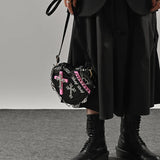 Y2k Hot Girls Shoulder Bag Heart Shaped Crossbody Tote Purse