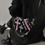 Y2k Hot Girls Shoulder Bag Heart Shaped Crossbody Tote Purse