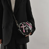 Y2k Hot Girls Shoulder Bag Heart Shaped Crossbody Tote Purse