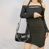 Y2k Vintage Women's Chain Shoulder Crossbody Bag Hot Girls Underarm