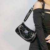 Y2k Vintage Women's Chain Shoulder Crossbody Bag Hot Girls Underarm