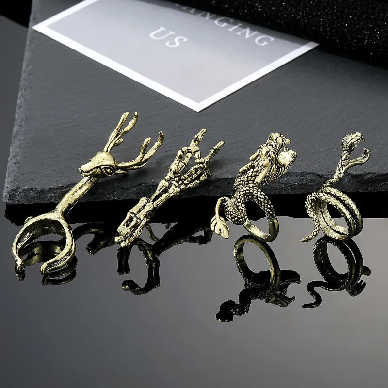 Dragon Shaped Cigarette Clip Ring Gadget for Men