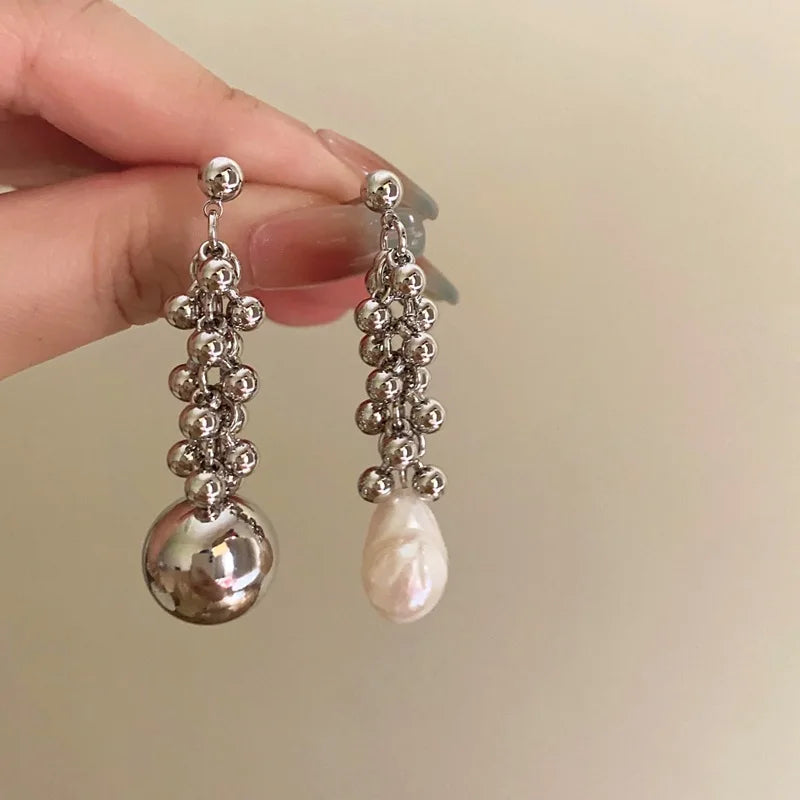 Baroque Pearl Pendant Earrings Set