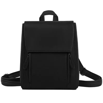 Vintage Preppy Women Backpack PU Leather Girls Rucksack