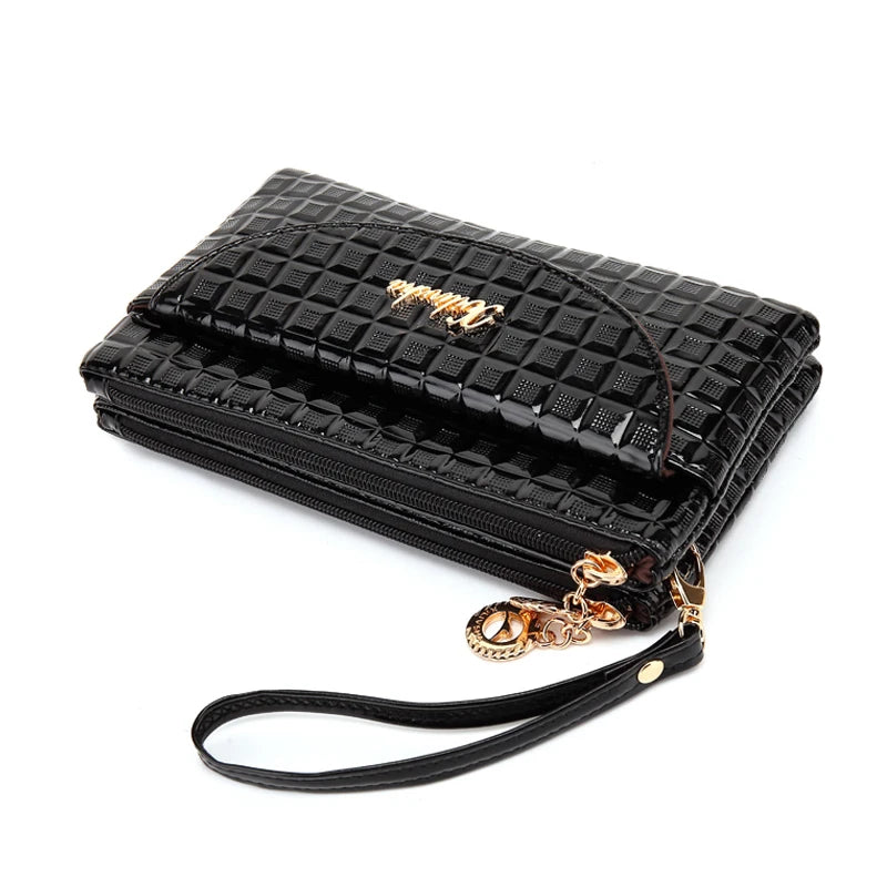 Vintage Women Envelope Clutch Diamond Pack Small Top-Handle Bag