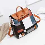 Women Leather Backpack Small School Bag Female Shoulder Crossbody Bag