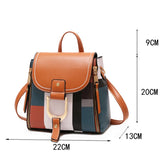 Women Leather Backpack Small School Bag Female Shoulder Crossbody Bag