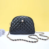 Diamond lattice flap women shoulder bag, crossbody chain bag PU leather