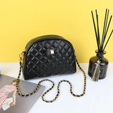 Diamond lattice flap women shoulder bag, crossbody chain bag PU leather