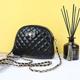 Diamond lattice flap women shoulder bag, crossbody chain bag PU leather