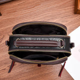 Retro Small Leather Handbag with Zipper, Women's Shoulder Crossbody Bag
