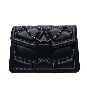 Retro Rivet Small Messenger Bag Winter PU Leather Clutch