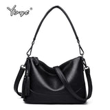 Vintage Soft PU Leather Women Shoulder Bag Tassel Handbags