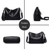 Vintage Soft PU Leather Women Shoulder Bag Tassel Handbags