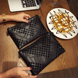 Vintage Rivet Messenger Bag Patchwork PU Leather Envelope Shoulder Bag