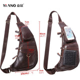 Real Leather Crossbody Shoulder Bag for Men