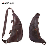 Real Leather Crossbody Shoulder Bag for Men
