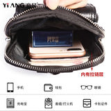 Men's Leather Waist Bag Fanny Pack Shoulder Chest Pouch