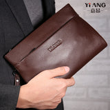 Men's Leather Clutch Wallet Long Soft Purse Money Bag