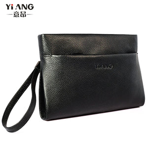 Men's Leather Clutch Wallet Long Soft Purse Money Bag