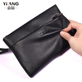 Men's Leather Clutch Wallet Long Soft Purse Money Bag