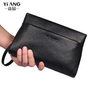 Men's Leather Clutch Wallet Long Soft Purse Money Bag