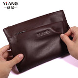 Men's Leather Clutch Wallet Long Soft Purse Money Bag