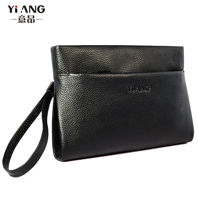 Men's Leather Clutch Wallet Long Soft Purse Money Bag
