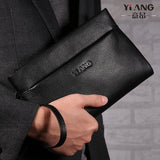 Men's Leather Clutch Wallet Long Soft Purse Money Bag