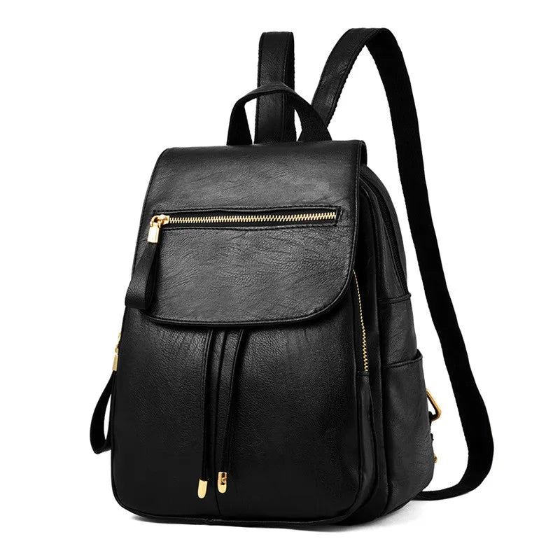 Women Backpack High Youth Leather Backpacks for Teenage Girls Female School