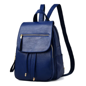 Women Backpack High Youth Leather Backpacks for Teenage Girls Female School