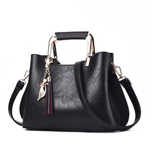 Women Leather Messenger Bag Shoulder High Handbag