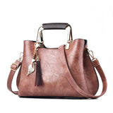 Women Leather Messenger Bag Shoulder High Handbag