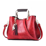 Women Leather Messenger Bag Shoulder High Handbag