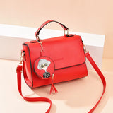 PU Leather Shoulder Messenger Bag Top-Handle Small Bag for Women