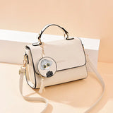 PU Leather Shoulder Messenger Bag Top-Handle Small Bag for Women