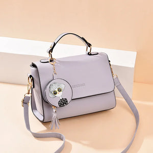 PU Leather Shoulder Messenger Bag Top-Handle Small Bag for Women
