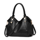 Solid Top-Handle Handbag Ladies PU Leather Tote Gray Khaki Purse