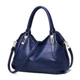 Solid Top-Handle Handbag Ladies PU Leather Tote Gray Khaki Purse