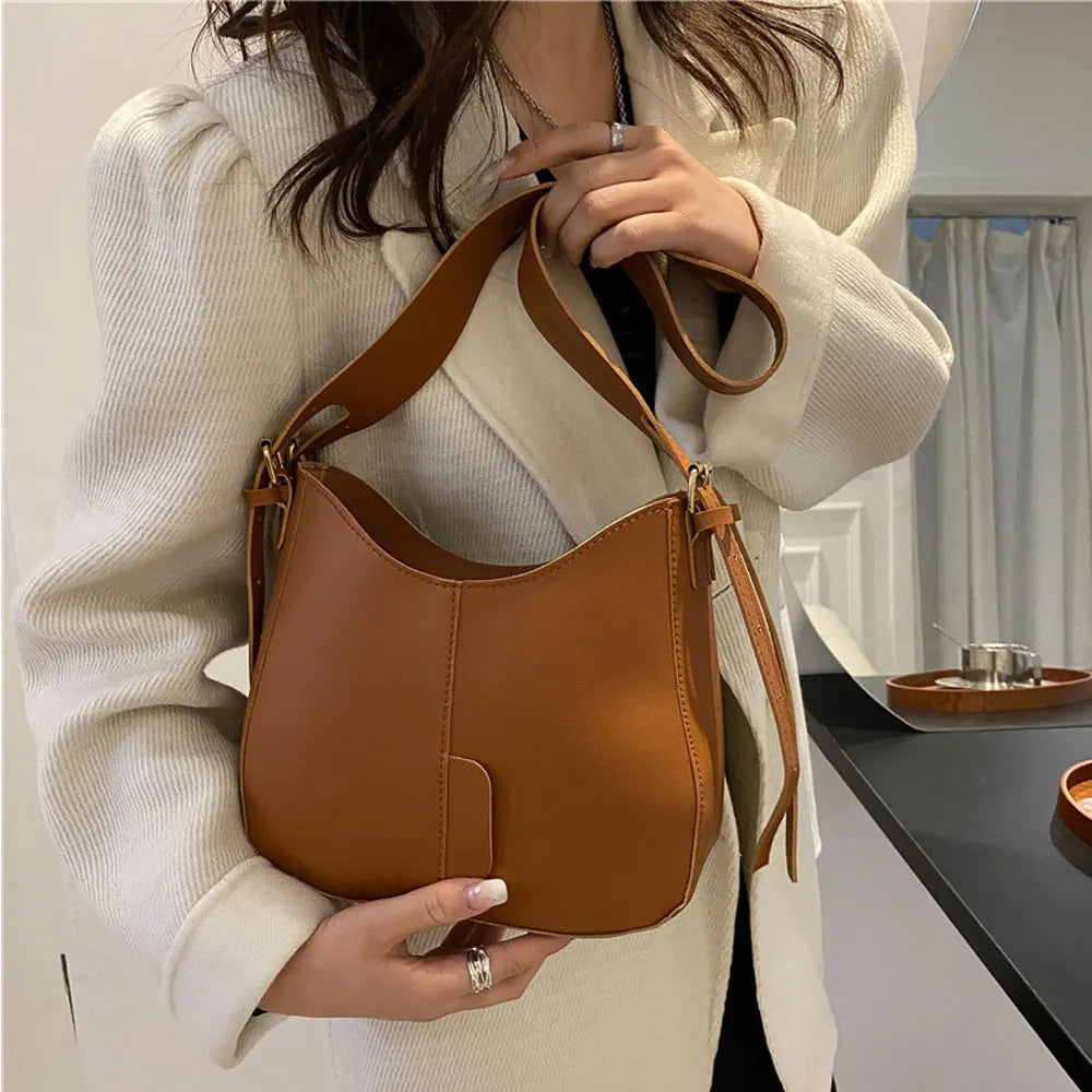 Autumn Square Leather Shoulder Bag for Women