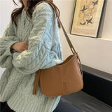 Autumn Square Leather Shoulder Bag for Women